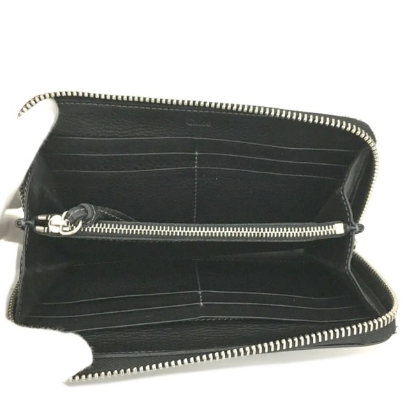 Authentic Chloe Paddington Black Leather Long Wallet - Picture 5 of 8